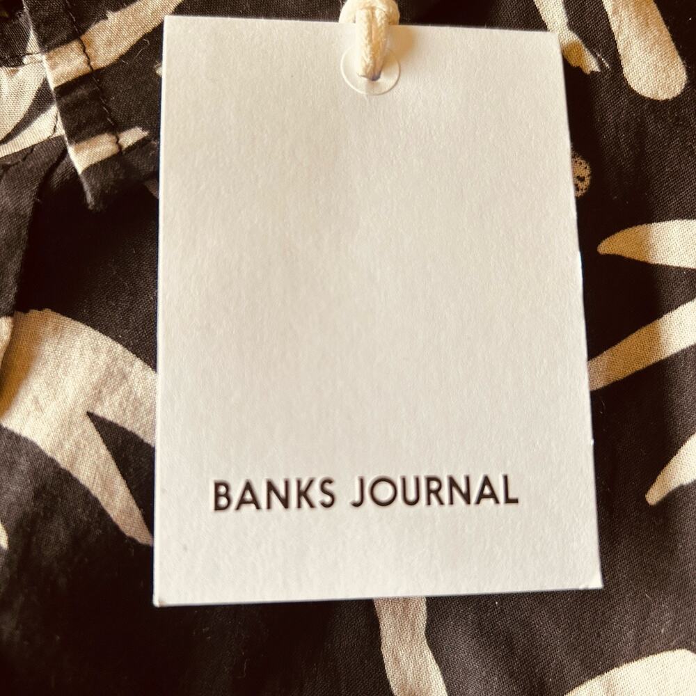 Banks Journal Men’s Black Grove Tropical Palm Print Button Up Casual Shirt Sz. S - Picture 11 of 13